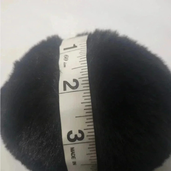 ALDO Black Faux Fur Pom Pom Keychain - Picture 6 of 8
